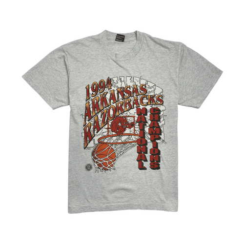 (M) Vintage '94 Arkansas Razorbacks Tee Grey | Vintage Clothing Store Canada