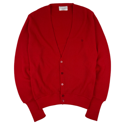 Vintage Christian Dior Embroidered Cardigan Red | Vintage Clothing Store Canada