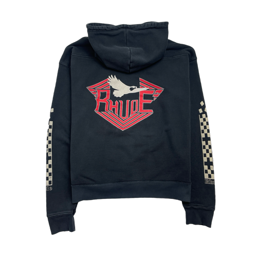 Rhude Malibu Eagle Hoodie Black (USED) | Vintage Clothing Store Canada