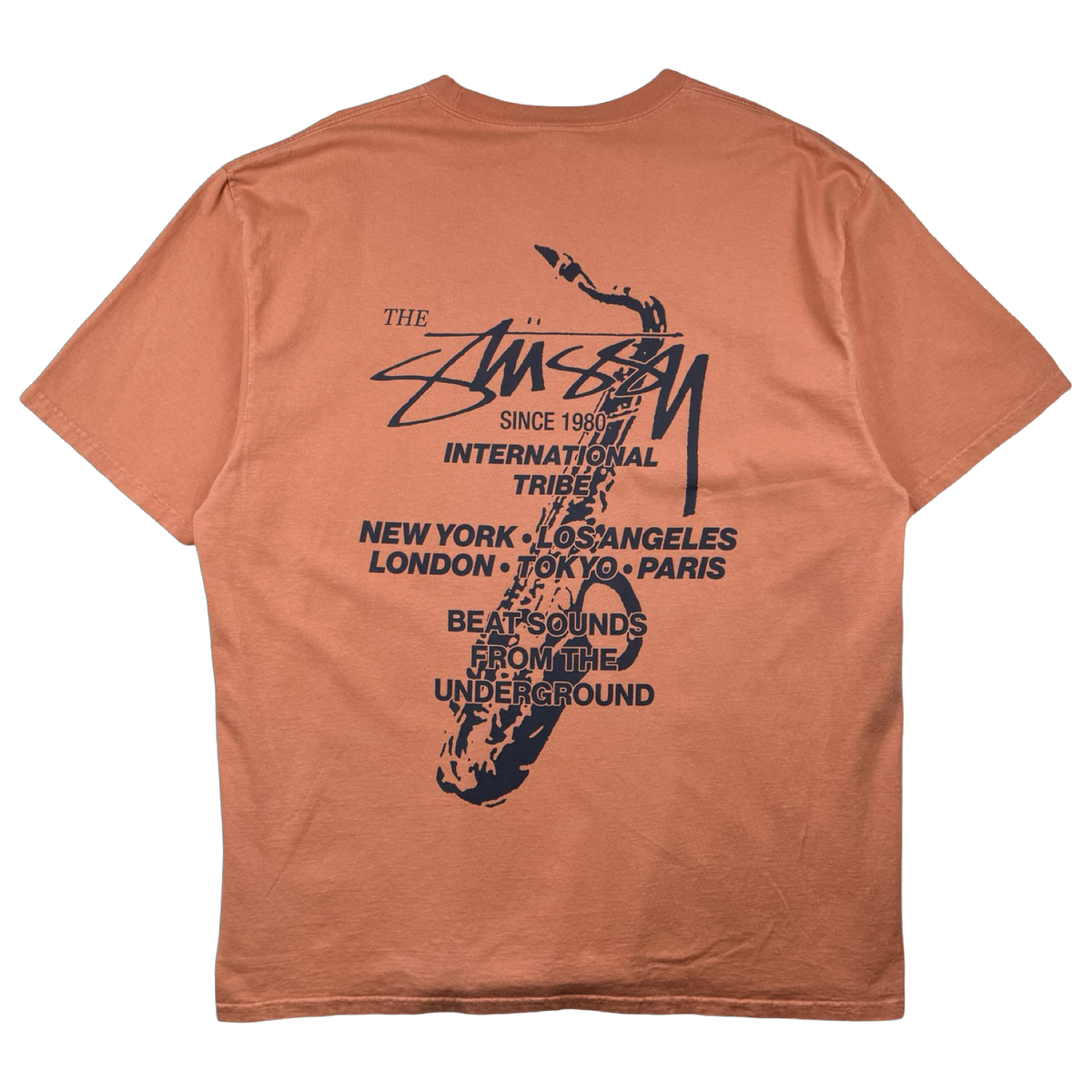 Stussy Beat Sounds Pigment Dyed Tee Rust (USED)