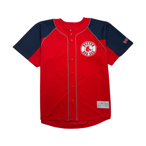 Boston Red Sox MLB Dustin Pedroia Baseball Jersey Red | Vintage Clothing Store Canada