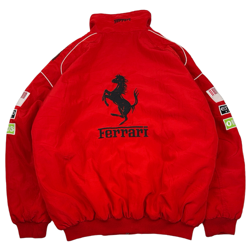 Vintage Ferrari Racing Jacket Red | Vintage Clothing Store Canada
