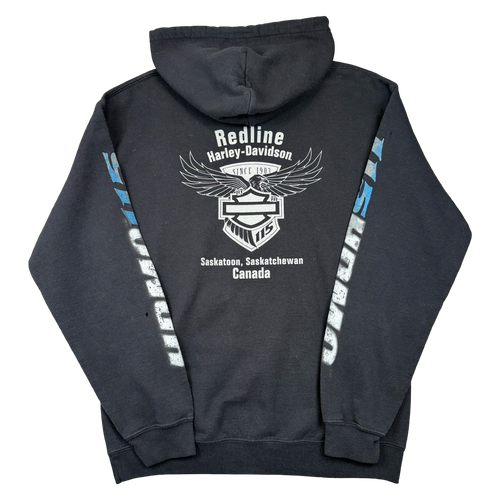 Harley Davidson Saskatoon Hoodie Black | Vintage Clothing Store Canada