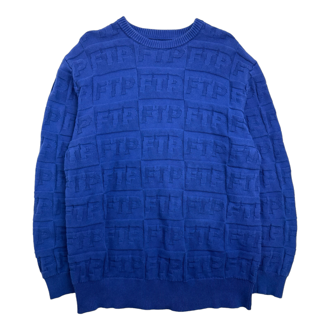 FTP Repeat Logo Knit Sweater Royal (USED)