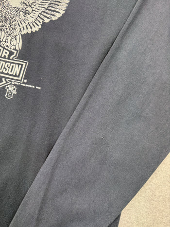 Vintage Harley Davidson Silver Eagle L/S Tee Black