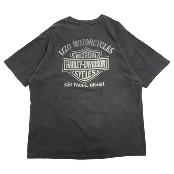 Vintage 90's Harley Davidson Sao Paulo Brasil Tee Black