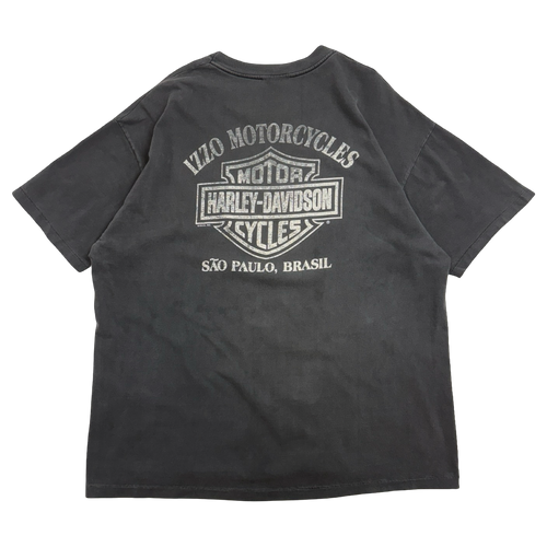 Vintage 90's Harley Davidson Sao Paulo Brasil Tee Black | Vintage Clothing Store Canada