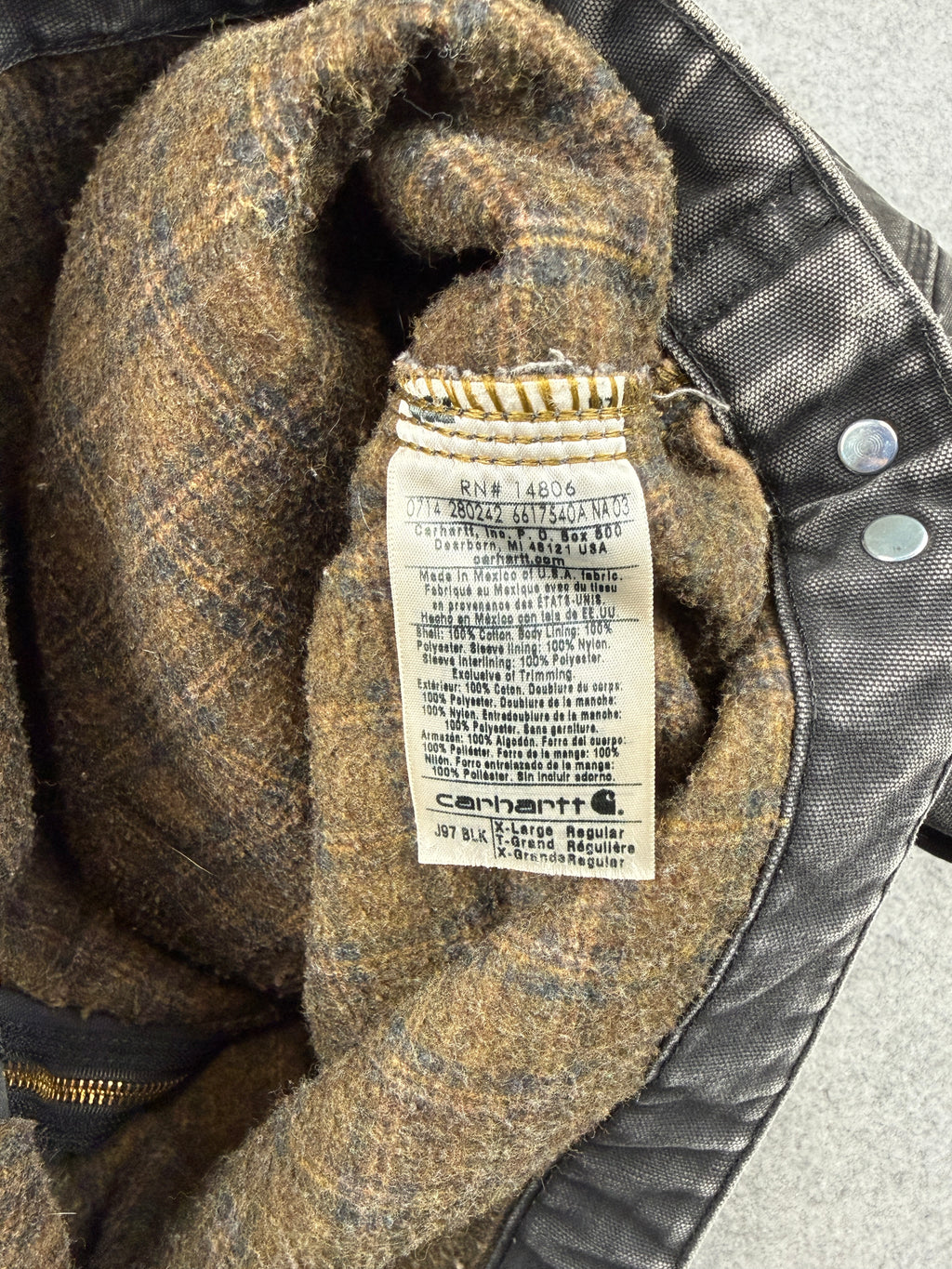 Vintage Carhartt Detroit Jacket Faded Black