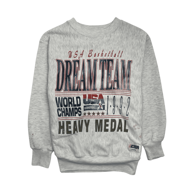 (L) Vintage '92 USA Basketball Dream Team Sweatshirt Grey