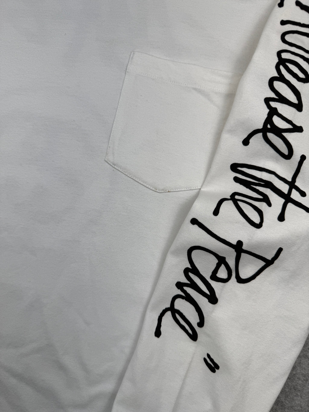 Vintage Stussy Increase The Peace L/S Tee White