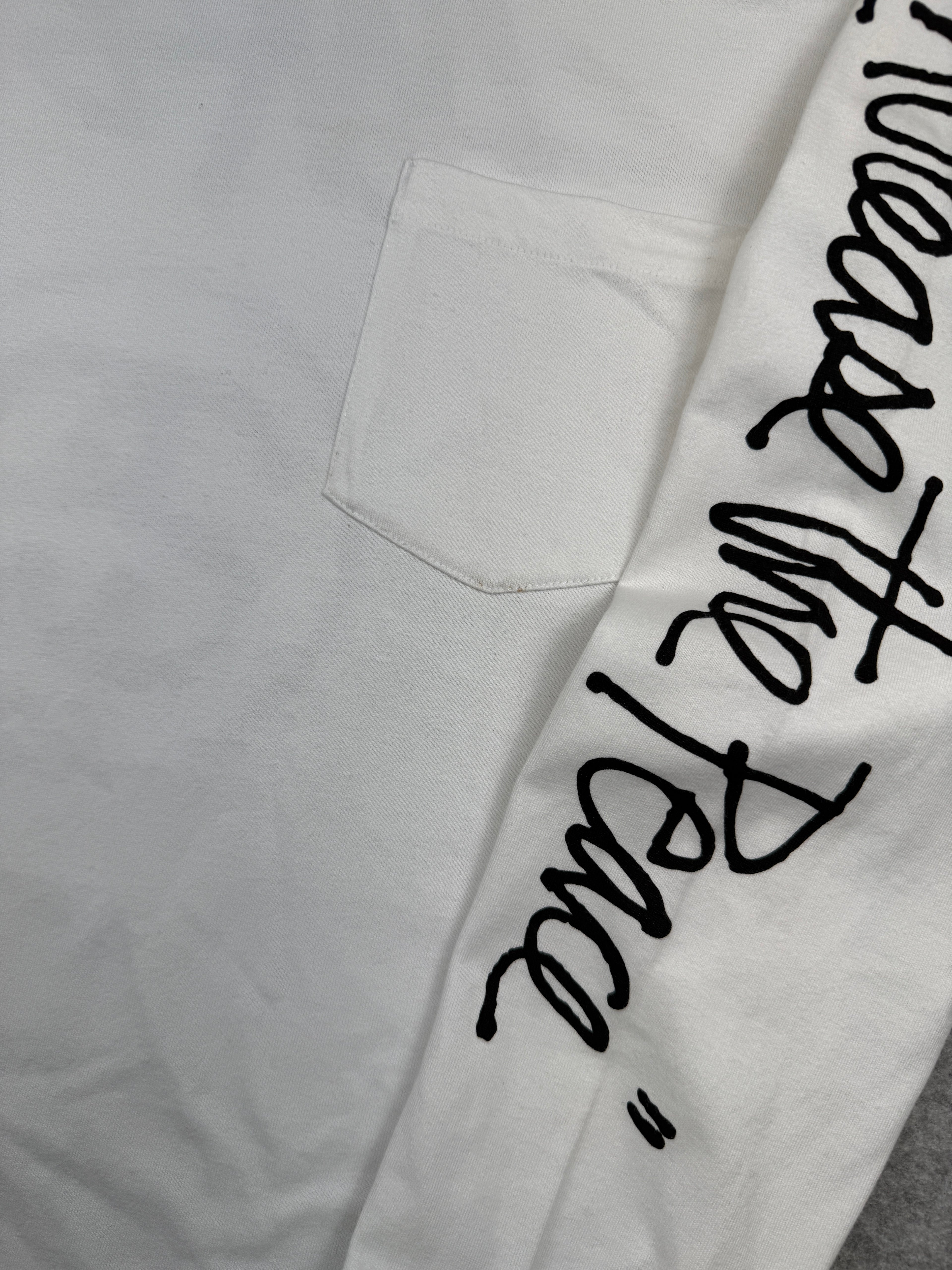 Vintage Stussy Increase The Peace L/S Tee White