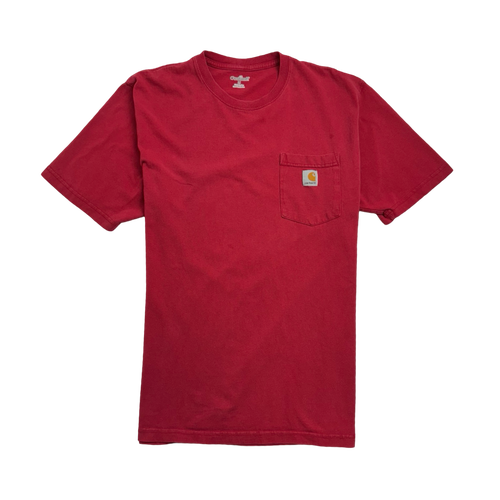 (M) Carhartt Side Pocket Logo Tee Red | Vintage Clothing Store Canada