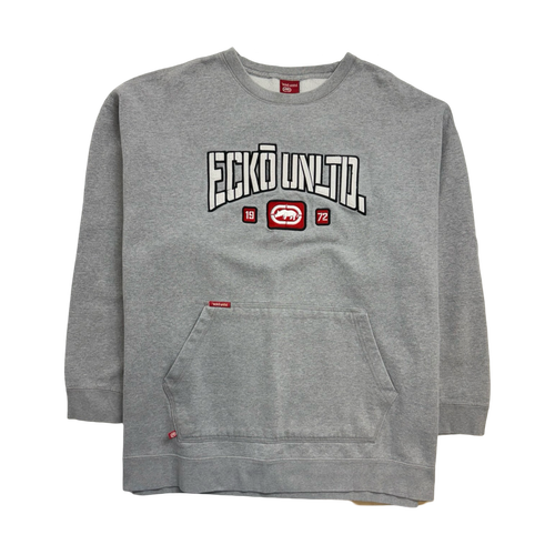 Vintage Y2k Ecko Unltd. Sweatshirt Grey | Vintage Clothing Store Canada