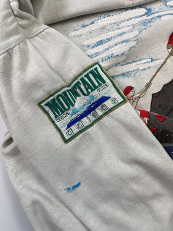 Vintage 1980s Adidas Mt. Hämnesnärd Patrol Sweatshirt White