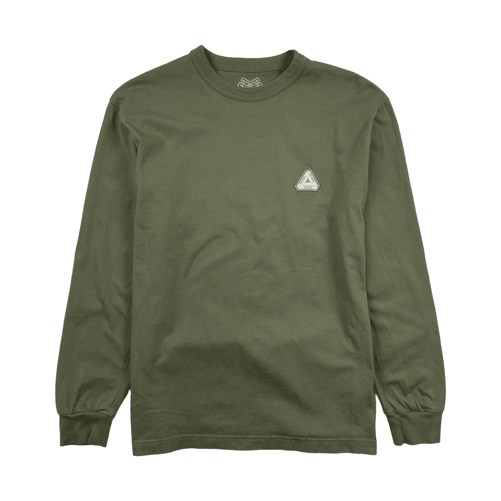 Palace Sofar L/S Tee Olive Green (USED)