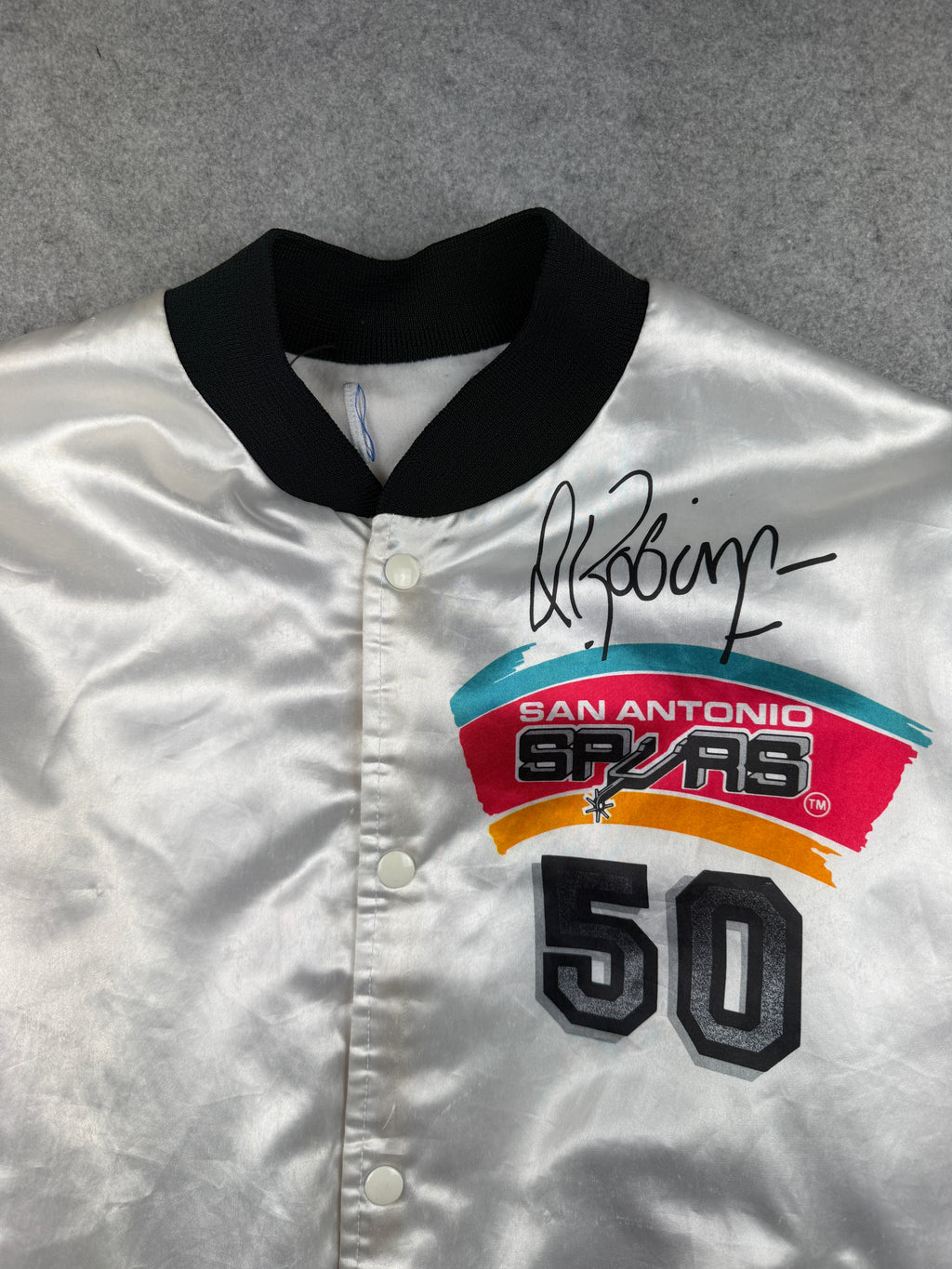 Vintage San Antonio Spurs David Robinson Satin Jacket