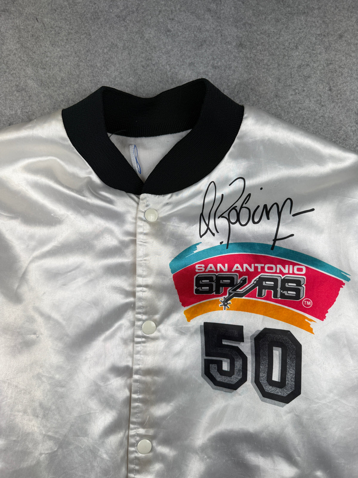 Vintage San Antonio Spurs David Robinson Satin Jacket