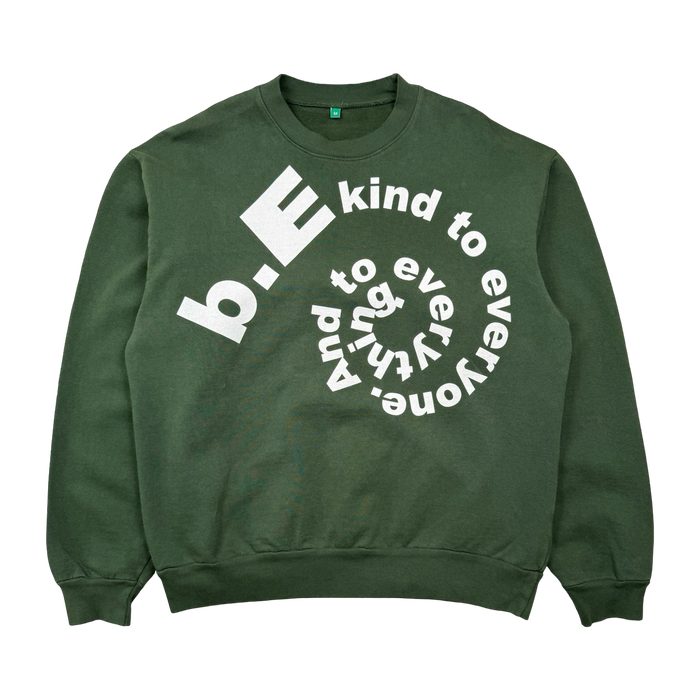 b.EAUTIFUL b.E Kind Swril Crewneck Green (USED) | Vitnage Clothing Store Canada