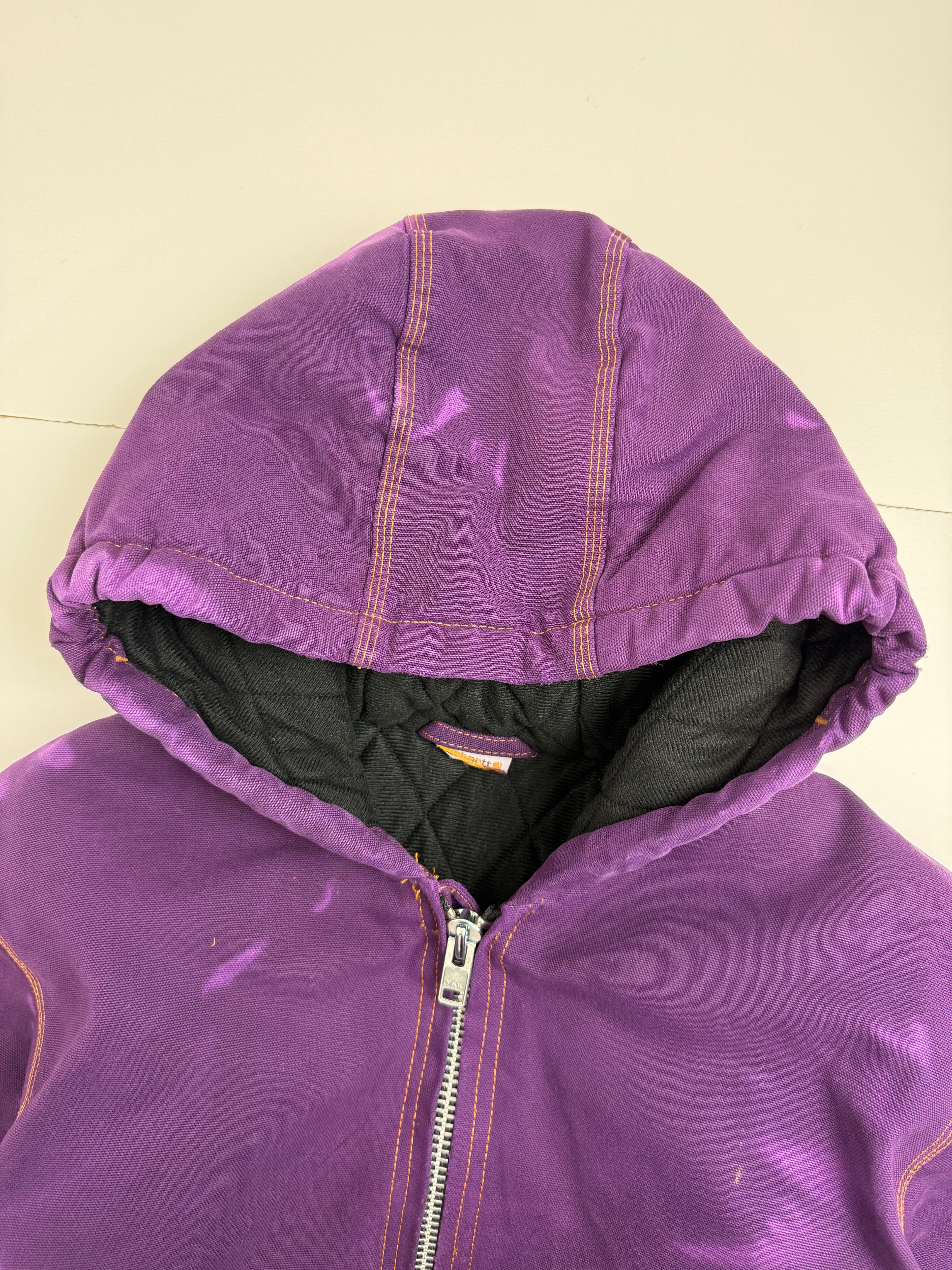 Vintage Carhartt Hooded Active Work Jacket Purple