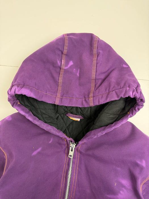 Vintage Carhartt Hooded Active Work Jacket Purple | Vitnage Clothing Store Canada