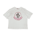 Moncler Pink Big Logo Tee White (USED)
