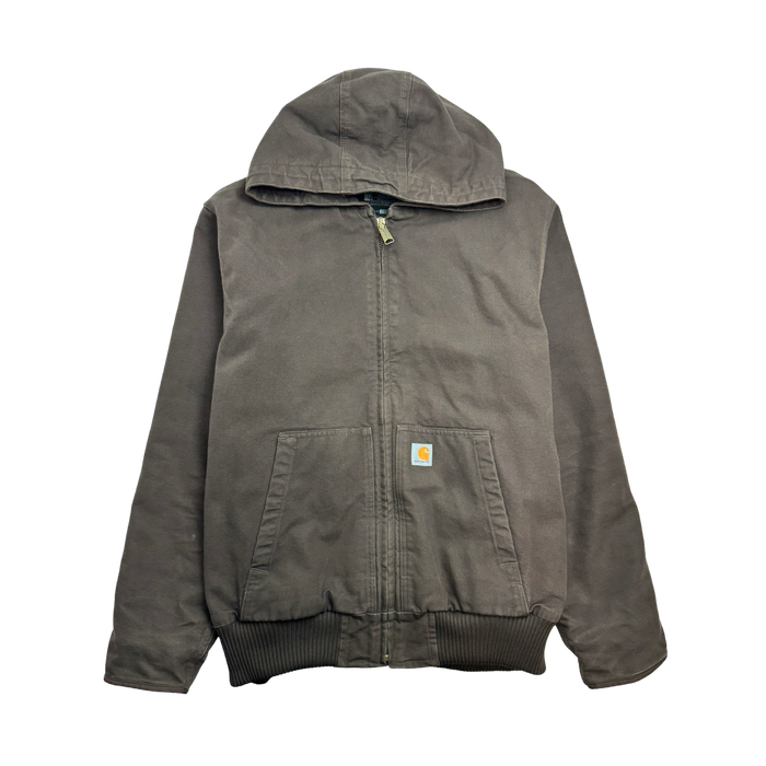 (XL) Carhartt Insulated Hooded Jacket Brown | Vitnage Clothing Store Canada