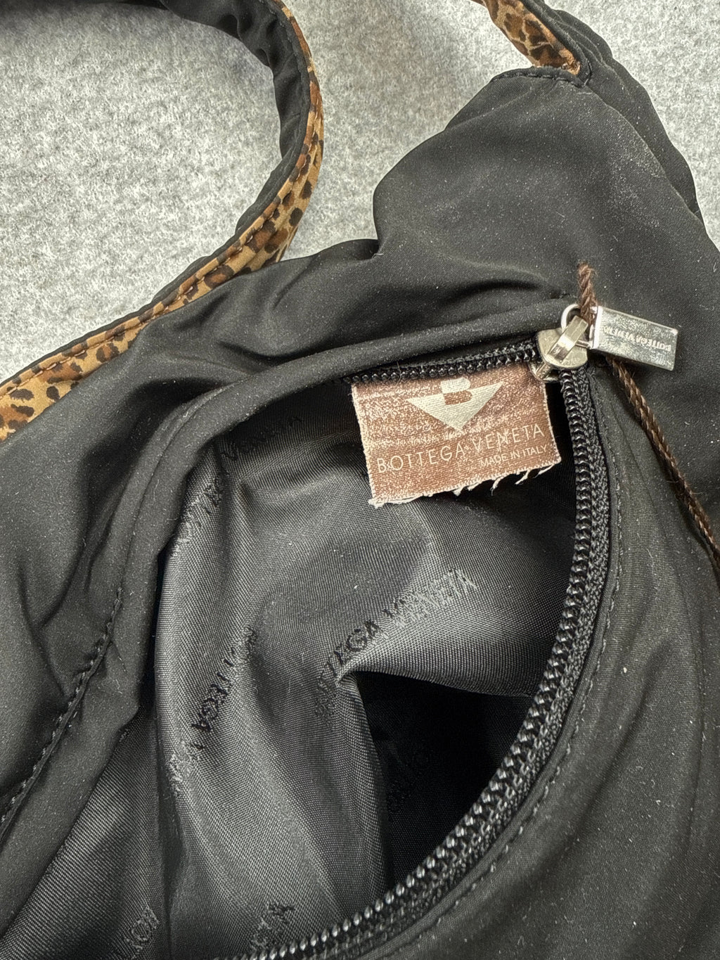 Bottega Veneta Reversible Leopard Print Shoulder Bag