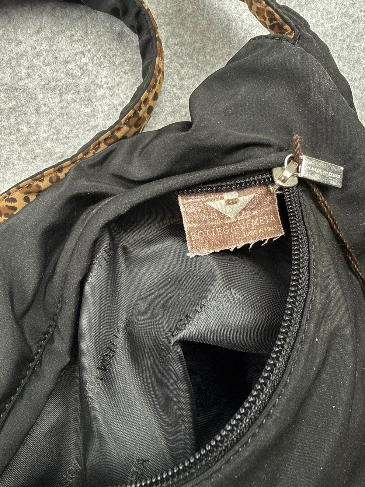 Bottega Veneta Reversible Leopard Print Shoulder Bag