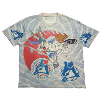 Vintage 1993 Toronto Blue Jays Looney Tunes AOP Tee