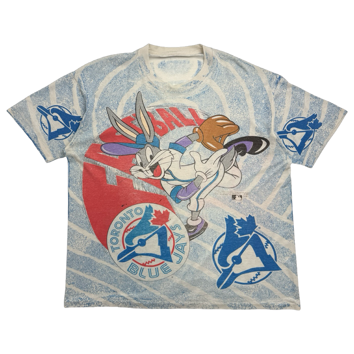 Vintage 1993 Toronto Blue Jays Looney Tunes AOP Tee | Vitnage Clothing Store Canada