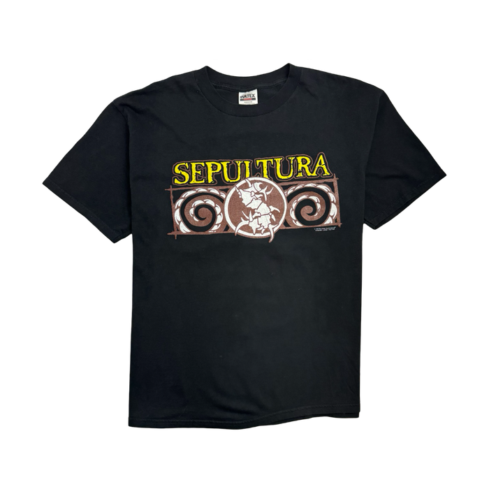 (L) Vintage '99 Sepultura Band Tee Black | Vitnage Clothing Store Canada