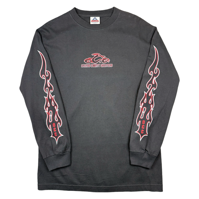 Vintage Orange County Choppers Flame Sleeve L/S Tee Black/Red