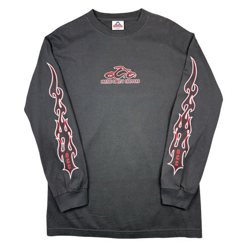 Vintage Orange County Choppers Flame Sleeve L/S Tee Black/Red | Vintage Clothing Store Canada