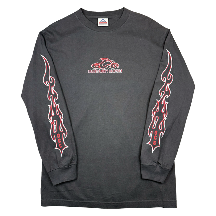 Vintage Orange County Choppers Flame Sleeve L/S Tee Black/Red | Vitnage Clothing Store Canada