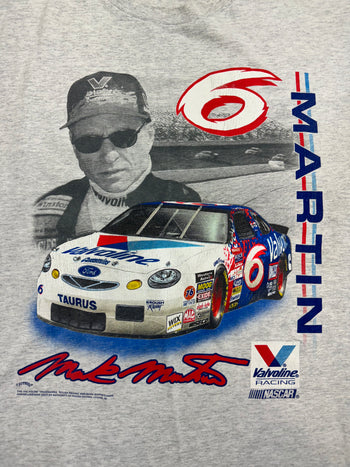 (XL) Vintage Mark Martin Nascar Racing Tee Grey