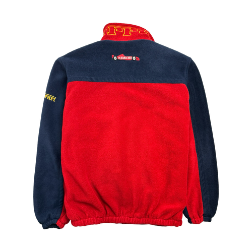 (L) Vintage 90s Bootleg Ferrari Michael Schumacher Zip-Up Fleece | Vintage Clothing Store Canada