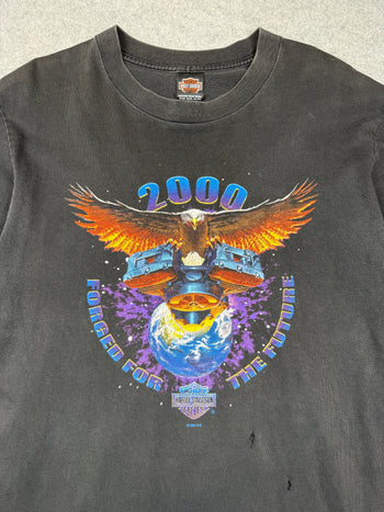 Vintage Harley Davidson Forged For The Future Tee Black