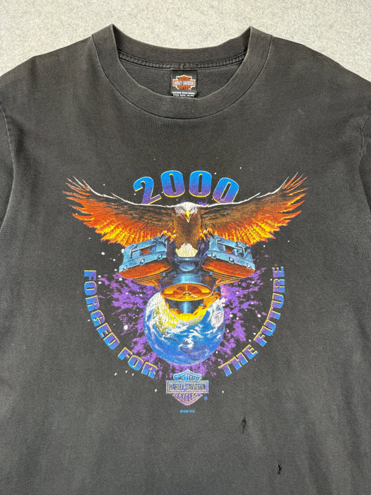 Vintage Harley Davidson Forged For The Future Tee Black | Vitnage Clothing Store Canada
