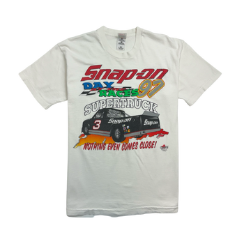 (M) Vintage 90s Snap-On Tee White