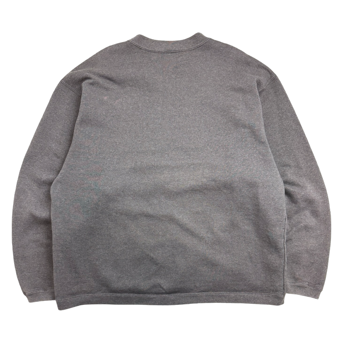 Vintage 1990s Adidas Chest Logo Sweatshirt Dark Grey | Vitnage Clothing Store Canada