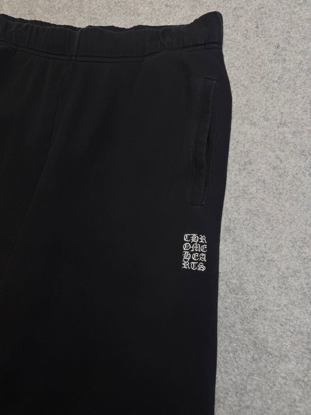 Chrome Hearts Embroidered Vertical Logo Shorts Black