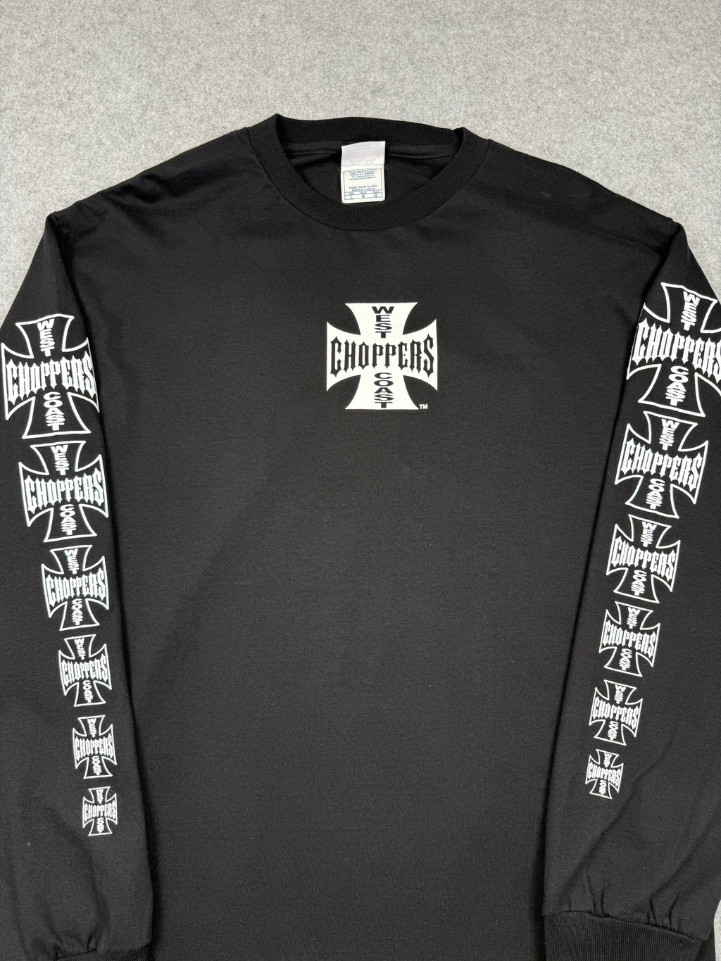 Vintage West Coast Choppers Cross Sleeve L/S Tee Black