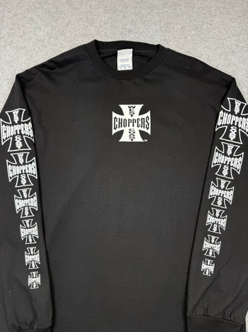 Vintage West Coast Choppers Cross Sleeve L/S Tee Black
