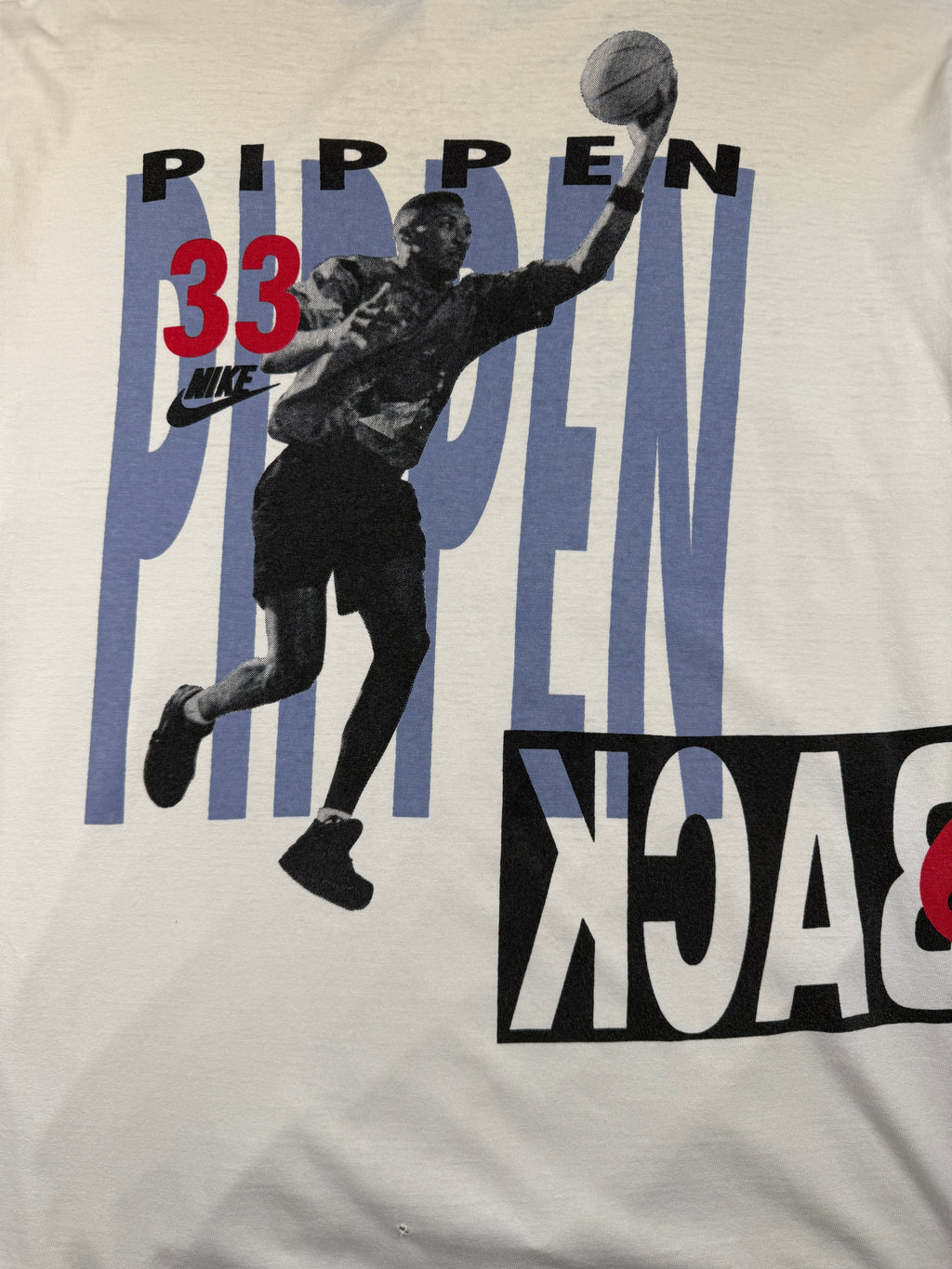 Vintage 90s Nike Jordan Pippen Back to Back Tee White