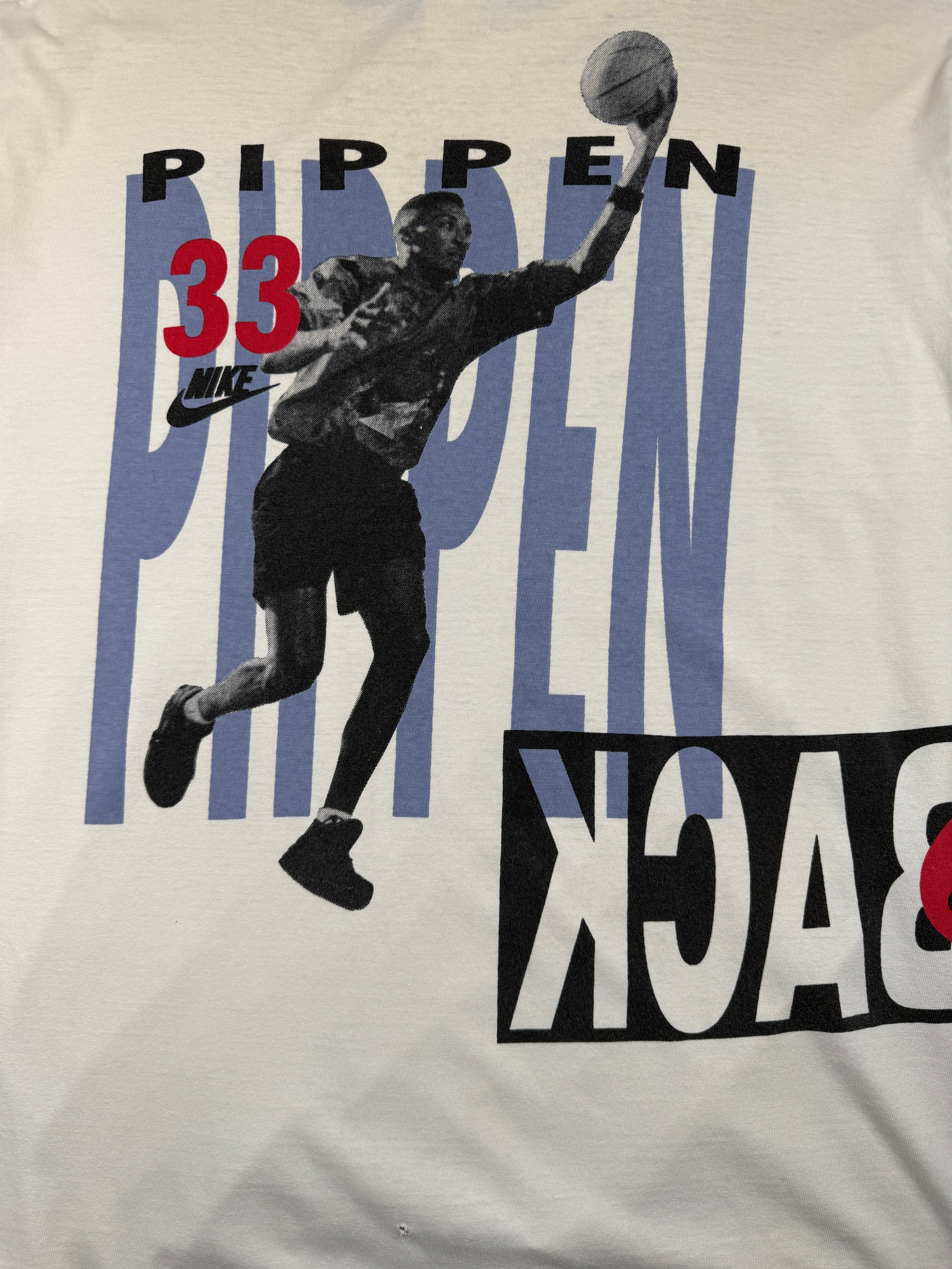 Vintage 90s Nike Jordan Pippen Back to Back Tee White