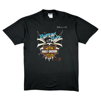 Vintage Harley Davidson Righteous Ruler Tee Black