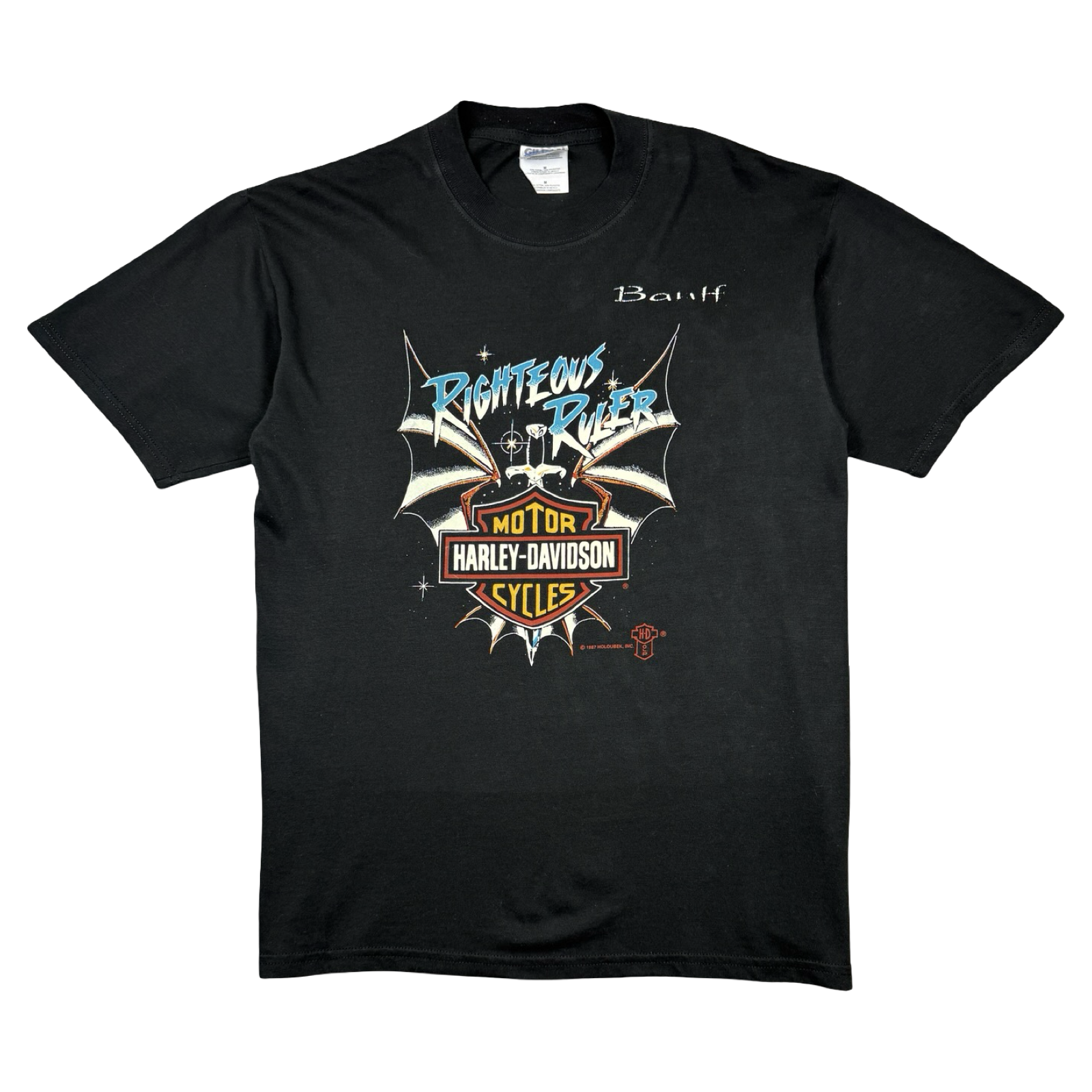 Vintage Harley Davidson Righteous Ruler Tee Black
