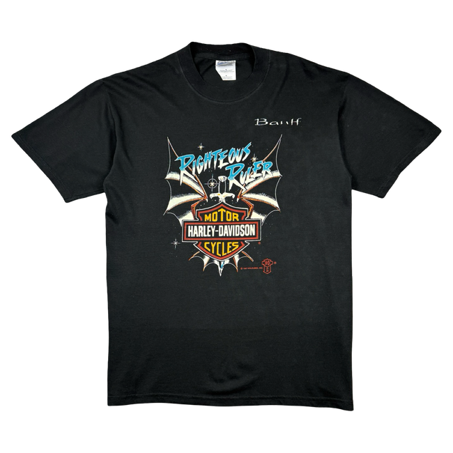 Vintage Harley Davidson Righteous Ruler Tee Black