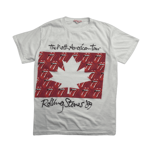 (S) Vintage 80s Rolling Stones North America Tour Tee White | Vintage Clothing Store Canada