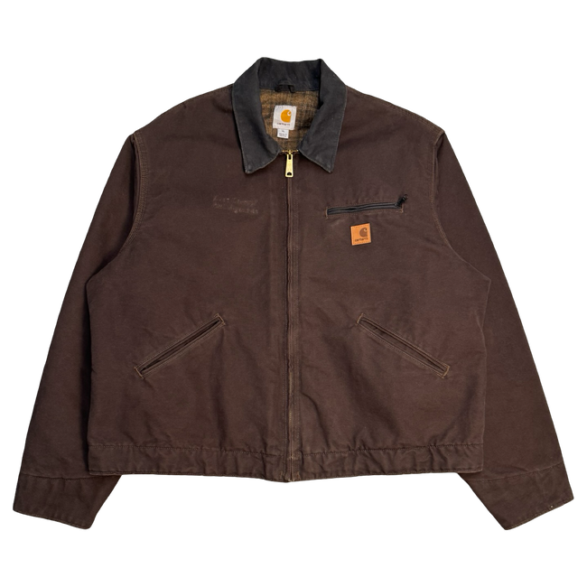 Vintage 2000’s Carhartt Detroit Work Jacket Dark Brown